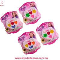 Blister de Sombras 4 Tonos cremosos con glitter y aplicador 8 x 9 cm. YO-292