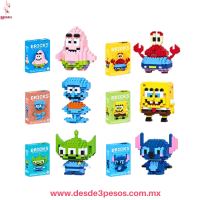 Block Tipo Lego De personajes 3d Armables Varios Personajes 675 pcs. 13 x 9cm. 