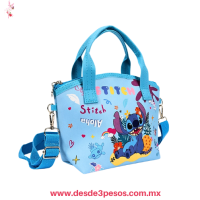 Bolsa Stitch 2 en 1 presenta un diseÃƒÂ±o de correa ajustable que permite usarla como bolso de mano o crossbody 19 X 28 cm N-535