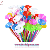 Bolsa con 10 Pzas de base  Porta Globo Delgado 43cm en varios  Colores 