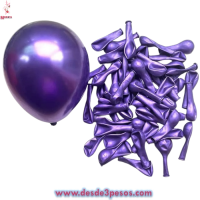 Bolsa con 50 globos en color MORADO #8