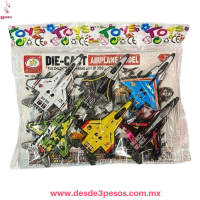 Bolsa con 6 Aviones de Combate de Traccion 9 x 6.5 cm. X-480-43
