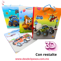Bolsa de Regalo CHICA en 3D hecha de Carton Duro modelos como Foto24 X 19 cm C-2-1