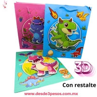 Bolsa de Regalo GRANDE en 3D hecha de Carton Duro modelos como Foto 27 x 34 cm C-3-1
