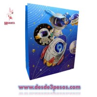 Bolsa de Regalo de CartÃ³n Duro Surtida en Varios Modelos en 3D 26 x 32cm