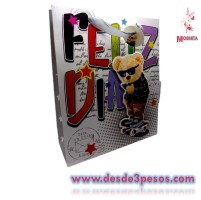 Bolsa de Regalo de CartÃ³n Duro Surtida en Varios Modelos en 3D 26 x 32cm