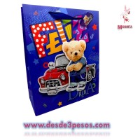 Bolsa de Regalo de CartÃ³n Duro Surtida en Varios Modelos en 3D 26 x 32cm