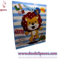 Bolsa de Regalo de CartÃ³n Duro Surtida en Varios Modelos en 3D 26 x 32cm