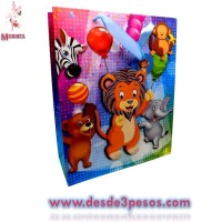 Bolsa de Regalo de CartÃ³n Duro Surtida en Varios Modelos en 3D 26 x 32cm