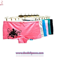 BÃ³xer Juvenil de Dama en tela algodÃ³n en tallas 12, 14 y 16 en colores 