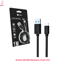 Cable 1 Hora V8 Micro USB de 1 Metro - Carga y Datos CAB177 Marca 1Hora