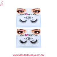 Caja con 12 PestaÃ±as Postizas 3D Naturales Largas con Efecto Rizado FAVOR BEAUTY 