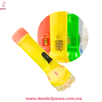 Caja con 24 Lamparas de mano con Luz Led 10 x 3.5 cm,colores duo pilas incluidas