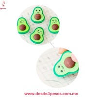 Goma en forma de Aguacate color como en foto 4 x 3 cm 