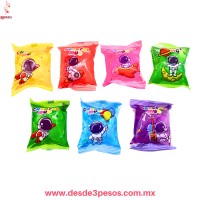 Caja con 72 Pzas de Mini Sobre de Slime Astronauta con glitter 8 x 6 cm H-1843