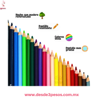 Caja de Lapices de Colores Vividel 24 piezas.No toxico