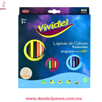 Caja de Lapices de Colores Vividel 24 piezas.No toxico