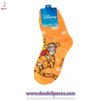 Calcetin Disney en Varias Figuaras Niño Y Niña 20cm. Talla 4 a 8