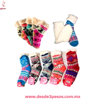 Calcetines Antideslizantes Térmicos juvenil - Talla 6-12 años varios diseños