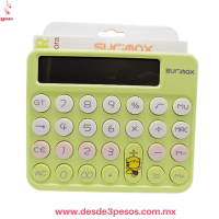 Calculadora Surimax SM25MDE002 Kawaii con Figuras y Teclas Redondas Aprox. 15 X 13 X 2 Cm.