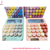Calculadora Surimax SM25MDE004 Teclas Redondas, Colores Pastel, DiseÃ±o Moderno, Aprox. 13 X 15 X 3 cm 