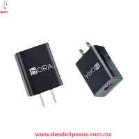Cargador de Pared USB 1HORA, Compacto y Potente, 3x3 cm CAR107