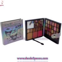 Cartera de Sombras FAVORBEAUTY 24 Tonos, 6 tonos de corrector y 3 de rubor con espejo y aplicador 10 x 10 cm. 