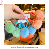 Carton con Coletero Pompon en colores 16 cm de largo 25R-6