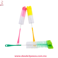 Cepillo para lavar mamilas y vasos con Esponja y mango de Plastico 40cm