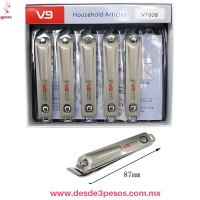 Cortauñas de hoja curva inclinada para uñas gruesas y uñas encarnadas 10 x 1.5 cm caja con 12 pza. precio por 1 pza. VT808