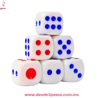 Dado de Plastico GRANDE en color blanco 2cm
