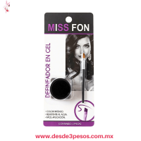 Delineador Para Cejas En Gel Con Brocha Aplicadora tono café claro y obscuro 3 Cm 25R-53