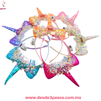 Diadema con Moño de Lentejuelas y Luz LED - Corona 