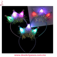 Diadema con Moño de Lentejuelas y Luz LED - Corona 