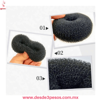 Dona Chica de Fibra para Chongo en colores como en foto 8 cm de diametro F-8