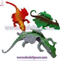 Dragon relleno de Arena Moldeable 3 tonos caja con 12 pza. precio por 1 pza. 22 X 8 cm. 