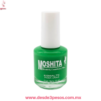 Esmalte para Uñas MOSHITA Color VERDE con 15 ml.