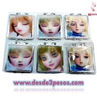 Espejo de bolsillo con Hologama  en tercera Dimension 6cm