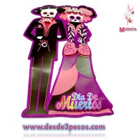 Figuras de Carton GRANDES Halloween en  2da dimension  Diamantado en varios  modelos del dia de muertos  50 x 32 cm 