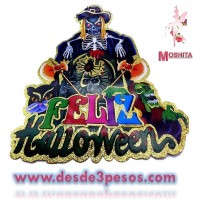 Figuras de Carton MEDIANAS Halloween en  2da dimension  Diamantado en varios  modelos del dia de muertos 40  x 28 cm 