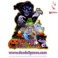 Figuras de Carton MEDIANAS Halloween en  2da dimension  Diamantado en varios  modelos del dia de muertos 40  x 28 cm 