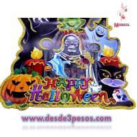 Figuras de Carton MEDIANAS Halloween en  2da dimension  Diamantado en varios  modelos del dia de muertos 40  x 28 cm 
