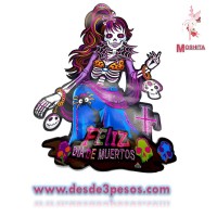 Figuras de Carton MEDIANAS Halloween en  2da dimension  Diamantado en varios  modelos del dia de muertos 40  x 28 cm 