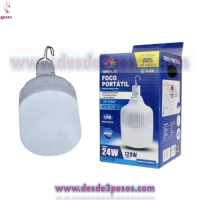 Foco de Emergencia Led portátil Recarga USB Ilumina 120 W 17 x 10 cm.