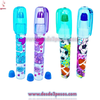 Goma Escolar de Lapiz Retractil 11cm. De largo varios diseÃƒÂ±os
