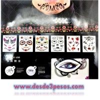 Hoja de Tatuaje Catrina Halloween Para hombre y mujer, Day of the  Death ,  Catrinas 18.5 x 14.5cm.