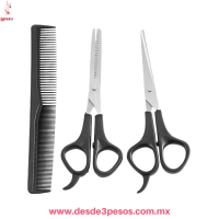 Juego De Tijeras Para Cortar El Cabello Con Peine 17 cm. De largo XLE-49