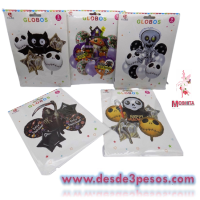 Juego con 5 Globos para Halloween  60 x 44 cm. X 45cm.