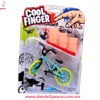 Kit Mini Bicicleta BMX de Dedos  Cool Finger 10.5cm Rampa y Accesorios HFY-12498