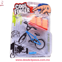 Kit Mini Bicicleta BMX de Dedos  Cool Finger 10.5cm Rampa y Accesorios HFY-12498